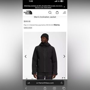 North face insulated ski jacket. Used barely less than 20 times.